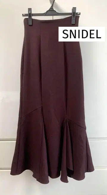 SNIDEL 머메이드 스커트 와인 브라운