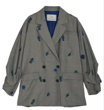 ameri vintage CHECK FLOWER PAPA JACKET