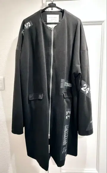 rovtski 노카라 지퍼 코트