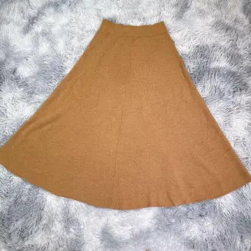 ZARA [ S ] 니트 롱 스커트 브라운 봄/가을 여성용 작은 사이즈