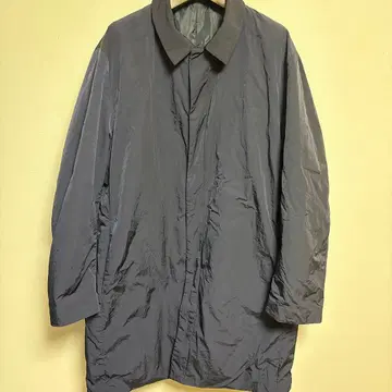 무인양품 충전솜 스텐카라 코트 네이비 XL