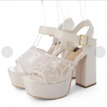 Mafmof(마프모프) 청키힐 자수 시어 샌들 MF478