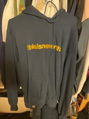 thisisneverth 네이비 후드 부착 후드티