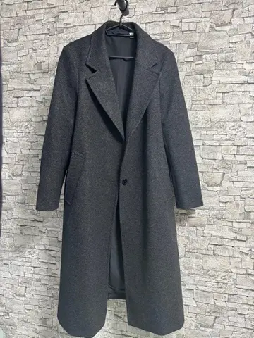 GU 다크 그레이 롱 코트