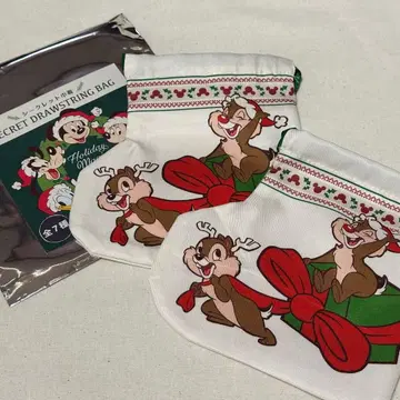 디즈니 스토어 시크릿 복조리 크리스마스 칩과 데일