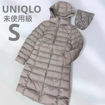 컨디션 최상 UNIQLO 울트라 라이트 다운 롱 코트 유니클로 S 베이지