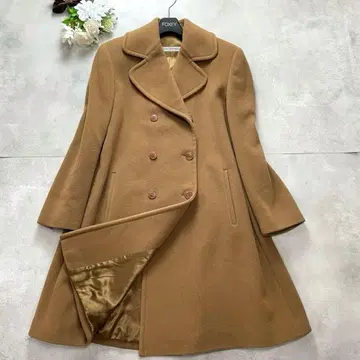 새상품급 엠포리오 아르마니 더블 체스터 코트 카멜 캐시미어 XL