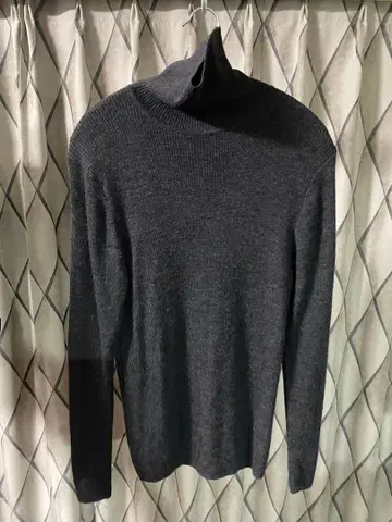 무인양품 MUJI 워셔블 울 리브 터틀넥 스웨터 (남성용) M 2개 세트