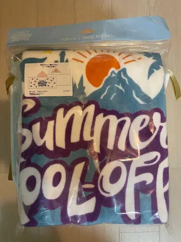 디즈니 리조트 미세스 그린애플 서머쿨오프 후드 부착 타월