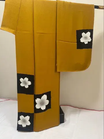 [ 새상품급 ] 순수 실크 후리소데 펄톤 가공 완료 (재단 완료품)