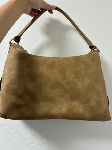 STAND OIL 스웨이드 핸드백 브라운