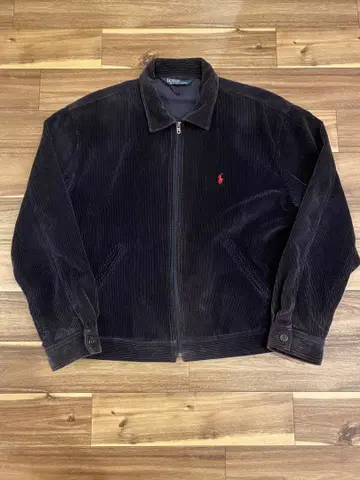랄프 로렌 코듀로이 지퍼 블루종 자켓