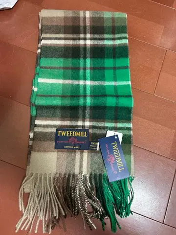 TWEEDMILL 머플러 스톨 그린 체크