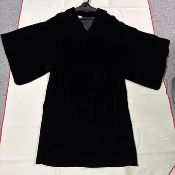 부쇼안 비로드 롱 코트 블랙