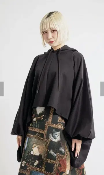 [ 새상품 ] &엘르 숏 퍼프 후드티