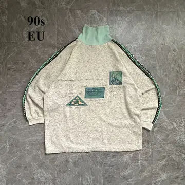 레어 90s 빈티지 ( L 상당 ) EU제*하이넥 맨투맨*빅 프린트