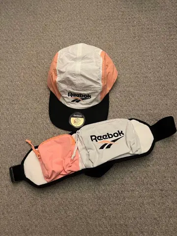 Reebok 바디백, 캡 핑크/화이트 2세트