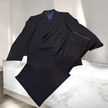 [ 최고급 ] Tom James 제임스 스트라이프 수트 네이비 L