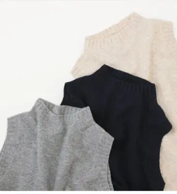 to touch 소프트 울 베스트 하이넥 택 포함 미사용