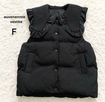 퀼팅 베스트 오버 사이즈 빅 사이즈 큰 옷깃 블랙