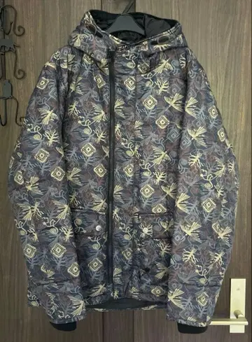 기하학 패턴 경량 다운 자켓