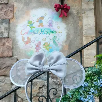 [ 새상품급 ] 디즈니씨 레이스풍 그레이 미키 귀 포함 머리띠