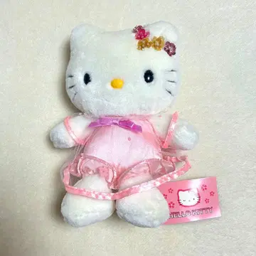 헬로키티 키티 봉제 인형 꽃 핑크 1999 산리오 헤이세이 레트로
