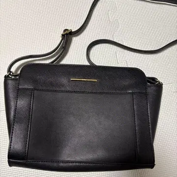 index 블랙 합성 피혁 숄더백