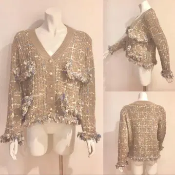 [ 새상품 ] 프린지 가디건