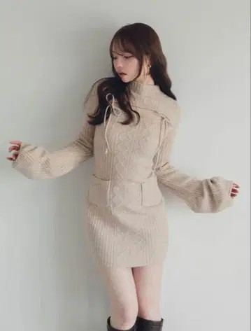 andmary Bebe 리본 미니 드레스