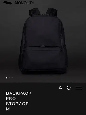 모노리스 백팩 스토리지 프로 블랙 M 사이즈 새상품급