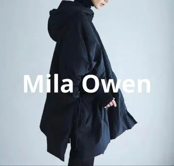 Mila Owen 서스티나블 사이드 리본 다운 판초