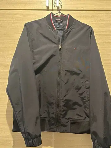 TOMMY HILFIGER 블랙 나일론 자켓 M 남성용