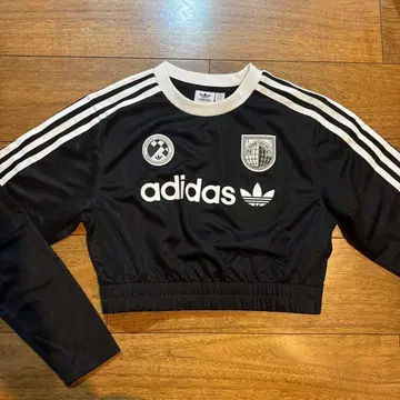 adidas 크롭 상의 M 블랙