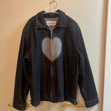 카르네 볼란테 M 하트 자수 데님 자켓