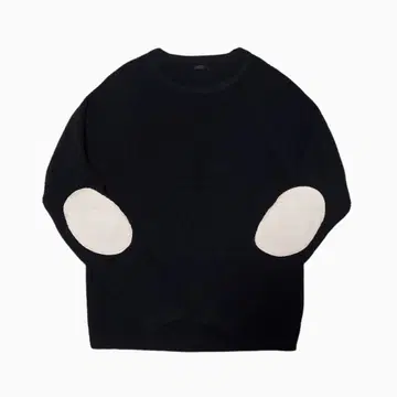 새상품 maillot 마이요 울 엘보 패치 와플 래글런 니트