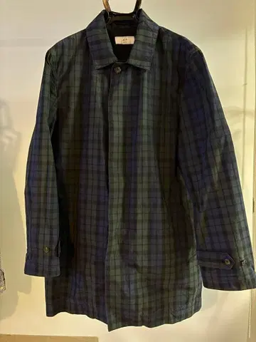 417 스텐카라 코트 네이비 그린 체크 edifice