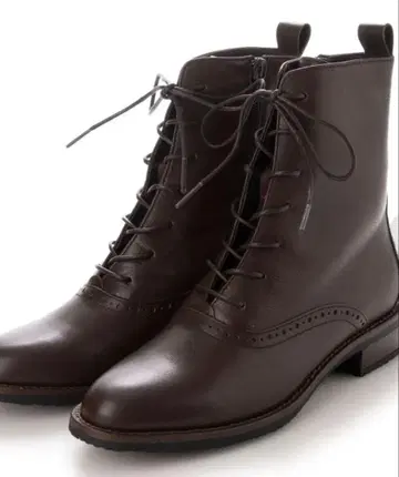 키다리 아저씨 다크 브라운 레이스업 부츠