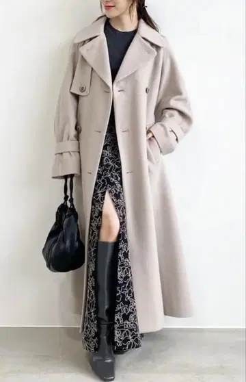 COCODEAL 울 트렌치코트