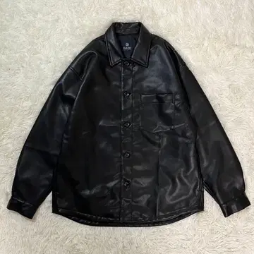 NANO UNIVERSE 블랙 가죽 자켓 오버 사이즈 M 사이즈