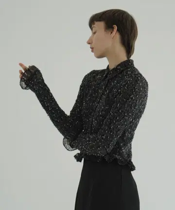 CLANE MIX MESH GATHER SHIRT