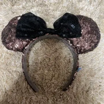 미니 마우스풍 머리띠 블랙과 로즈 골드