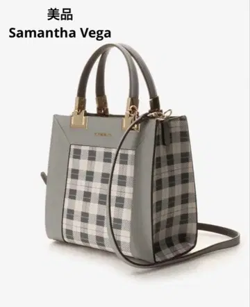 [ 익일 배송 ] 새상품급 사만사 베가 심플 스퀘어 숄더백 그레이 체크