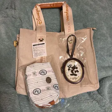 미사용 디즈니랜드 호텔 숙박자 한정판 토트백 파우치 코인 케이스