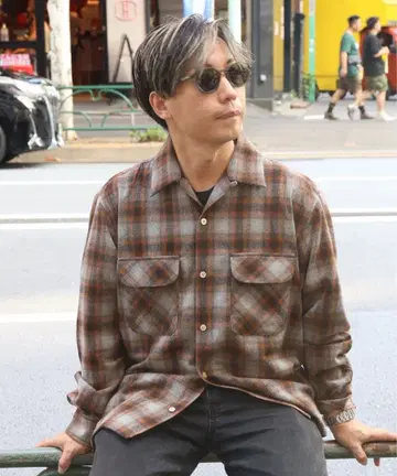 FJ 감수 옴브레 보드 셔츠 백넘버 펜들턴