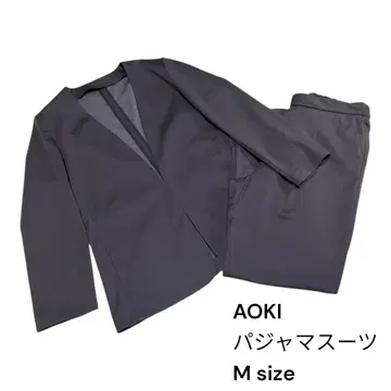 아오키 파자마 수트 팬츠 수트 리오셀 혼방 셋업 모카 M 출퇴근