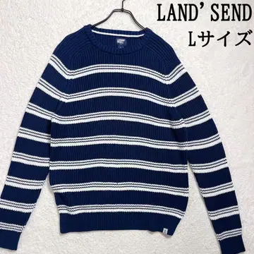 LAND'SEND 랜드엔드 스웨터 니트 보더 블루 L 사이즈