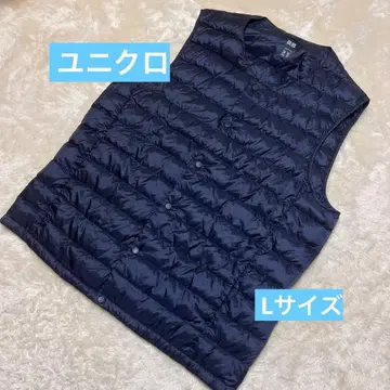 UNIQLO 이너 다운 베스트 L 네이비 유니클로