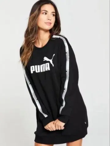 PUMA 블랙 맨투맨 원피스 S 사이즈 미니 기장