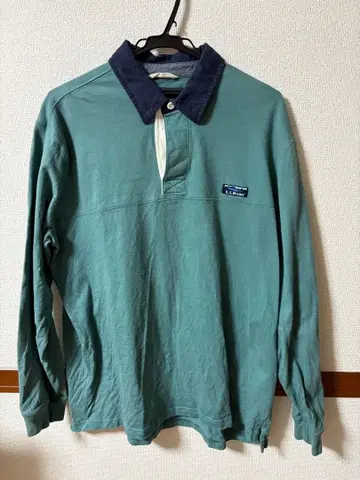 L.L.Bean 그린 긴팔 피케 셔츠 L-REG
